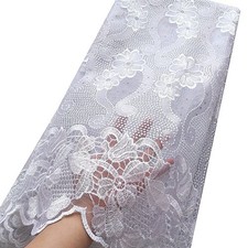 WorthSJLH White Lace Fabric 2020 African French Lace Fabric 5 YardsTulle Nige...