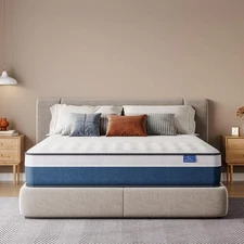 Full Mattress, 12 Inch Innerspring Hybrid Full Size Mattresses, Medium Firm F...