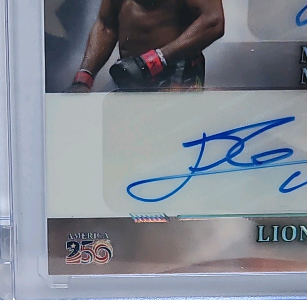 True 1/1 Lionel Messi And Jon Jones Dual Auto 2026 Matte Metal 250 view 8
