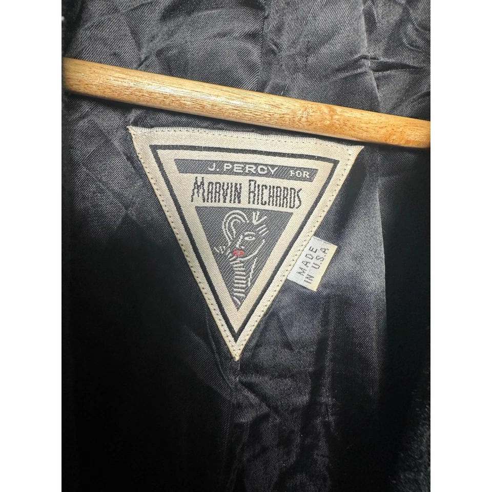 Abrigo largo J Percy para Marvin Richards mezcla de lana negro chaquetón talla L Foto 2 de 4