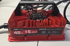 15 AMP Golf Cart Charger for 48 Volt EZGO RXV  TXT with 3 Pin Triangular Plug-L