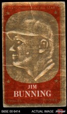 1965 Topps Embossed #17 Jim Bunning Phillies HOF 1.5 - FAIR