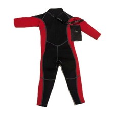 Hevto Kids Wetsuit Youth Size 3T 2mm Neoprene Full Wet Suits Black Red