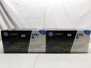 Lot of 2 New Genuine HP 648A Cyan LaserJet Toner #29 (LVRC-47623,24)