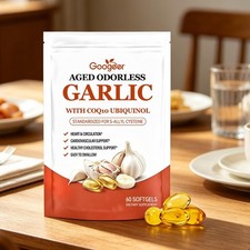 Aged Garlic Extract, 60 Softgels, 600mg Odorless Heart  Immune