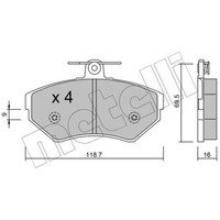 Metelli BremsbeläGe Bremsbelegsatz Vorne FüR VW Golf III Lupo Seat Inca Arosa