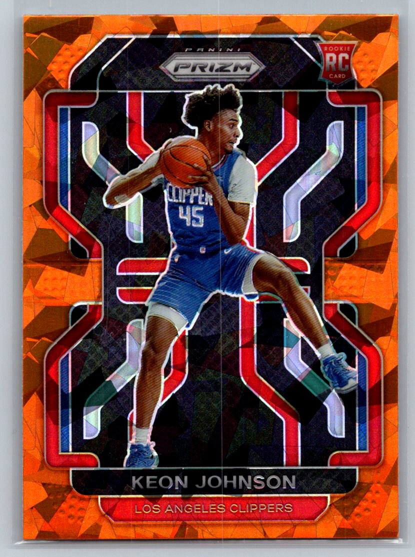 2021-22 Panini Prizm #326 Keon Johnson Orange Ice
