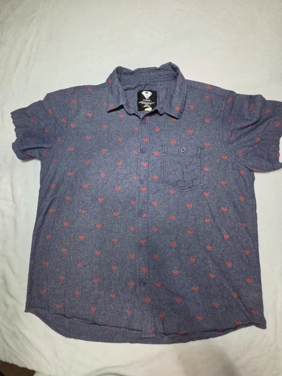 superman dress shirts Superman Men's and Big Men's Graphic Mesh Shirt with Short Sleeves, Sizes S-3XL