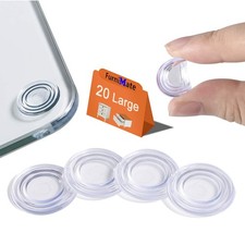 Glass Table Top Anti Slip Pads Clear 20PCS 24mm Non Concave 20mm,