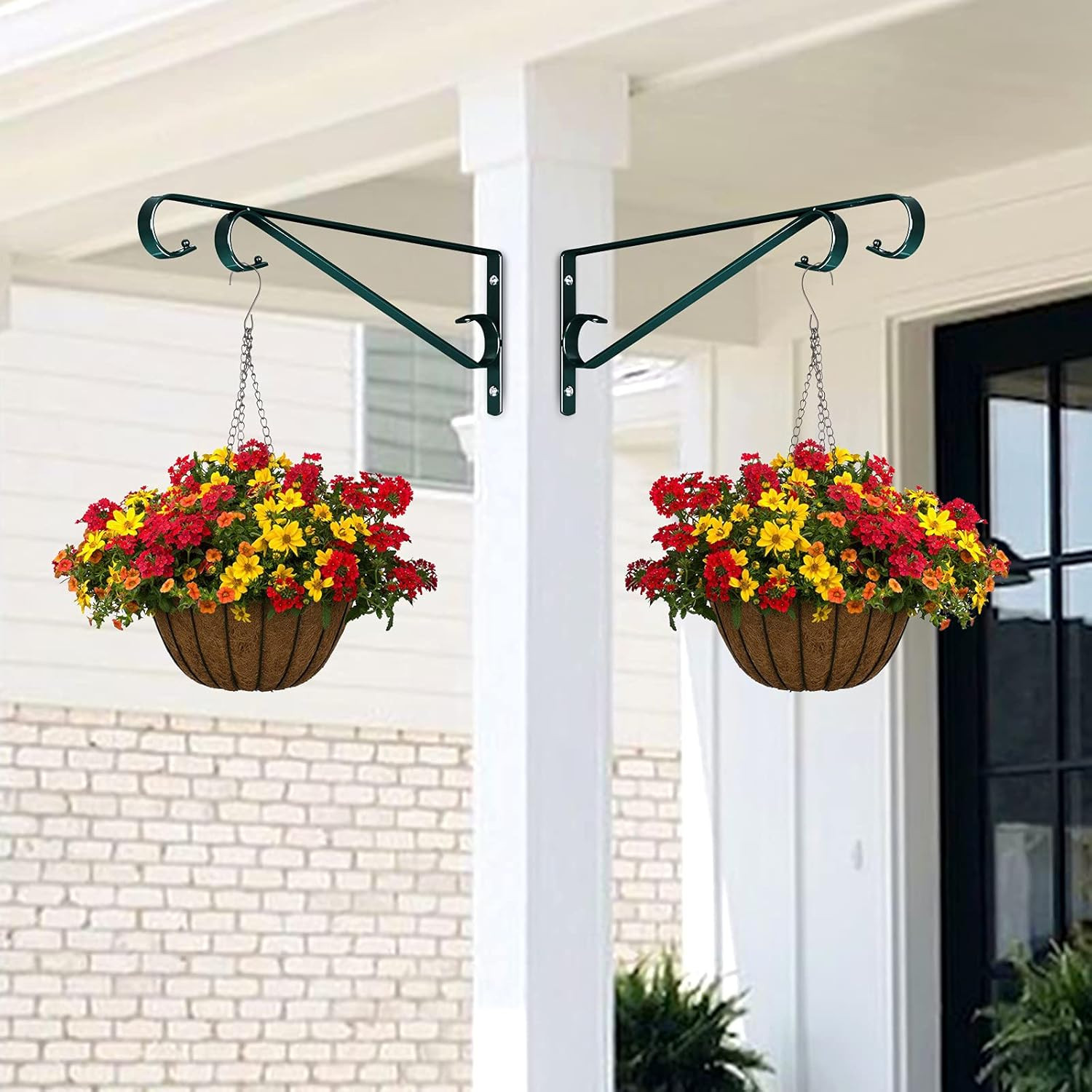 Plant Hangers Outdoor (2 Pack-15.4 Inch Blackish Green) Plant Hooks Heavy Duty I