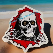🔥 Powell Peralta OEM Bones Ripper Skateboard CLEAR Die-Cut Sticker SHIPS TODAY