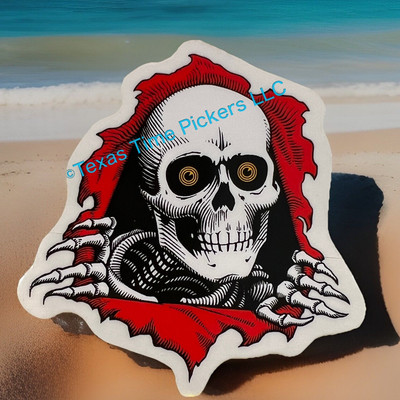   Powell Peralta OEM Bones Ripper Skateboard CLEAR Die-Cut Sticker SHIPS TODAY
