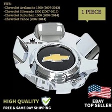 One 2009-2013 Chevrolet Tahoe Silverado Avalanche Chrome Center Cap Pn 9597345