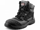 Mens Safety Work Boots Black Leather Side Zip Lace Up ARMA S3 Steel Midsole SRC