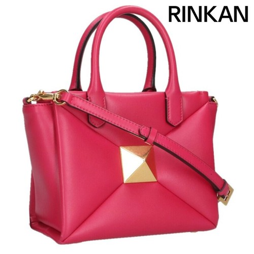 Valentino Roman studded leather shoulder bag ladies' Used 9e4110e0f8ba5f9aa49947