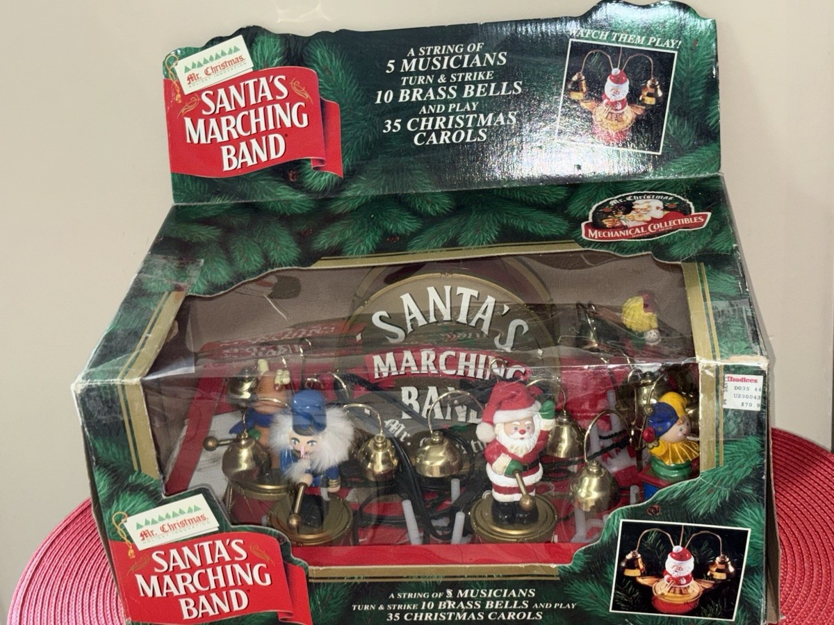 ★早い者勝ち★動作品 Mr.Christmas SANTA'S MARCHING BAND サンタマーチングバンド クリスマス飾り・自動演奏！35曲 Mr. Christmas Santa's Marching Band Brass Bells Playing 35 Carols