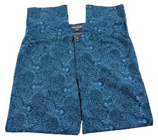 Peter Millar Crown Sport Men's Sz. 35x32 Blue Paisley Golf Performance Pants 