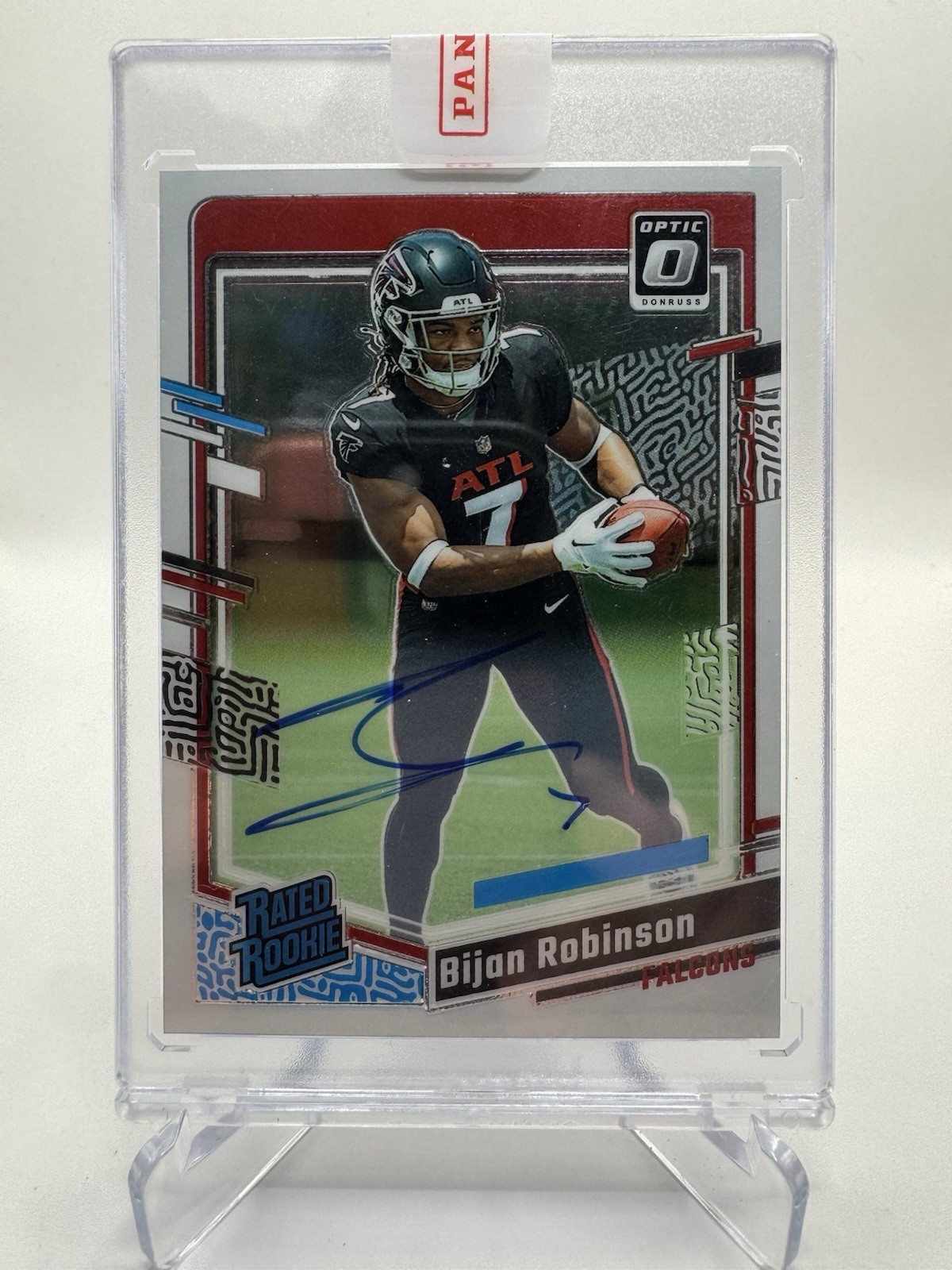 Bijan Robinson RC RPS AUTO /99 2023 Donruss Optic Rated Rookie Falcons