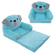 Blue Puppy Children's Sofa Cute Cartoon Folding Small Sofa Bed Dual Use Child