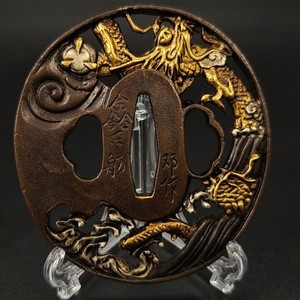 Japanese Tsuba Sword Guard Katana ornaments Antique Alloy Modern Article #768