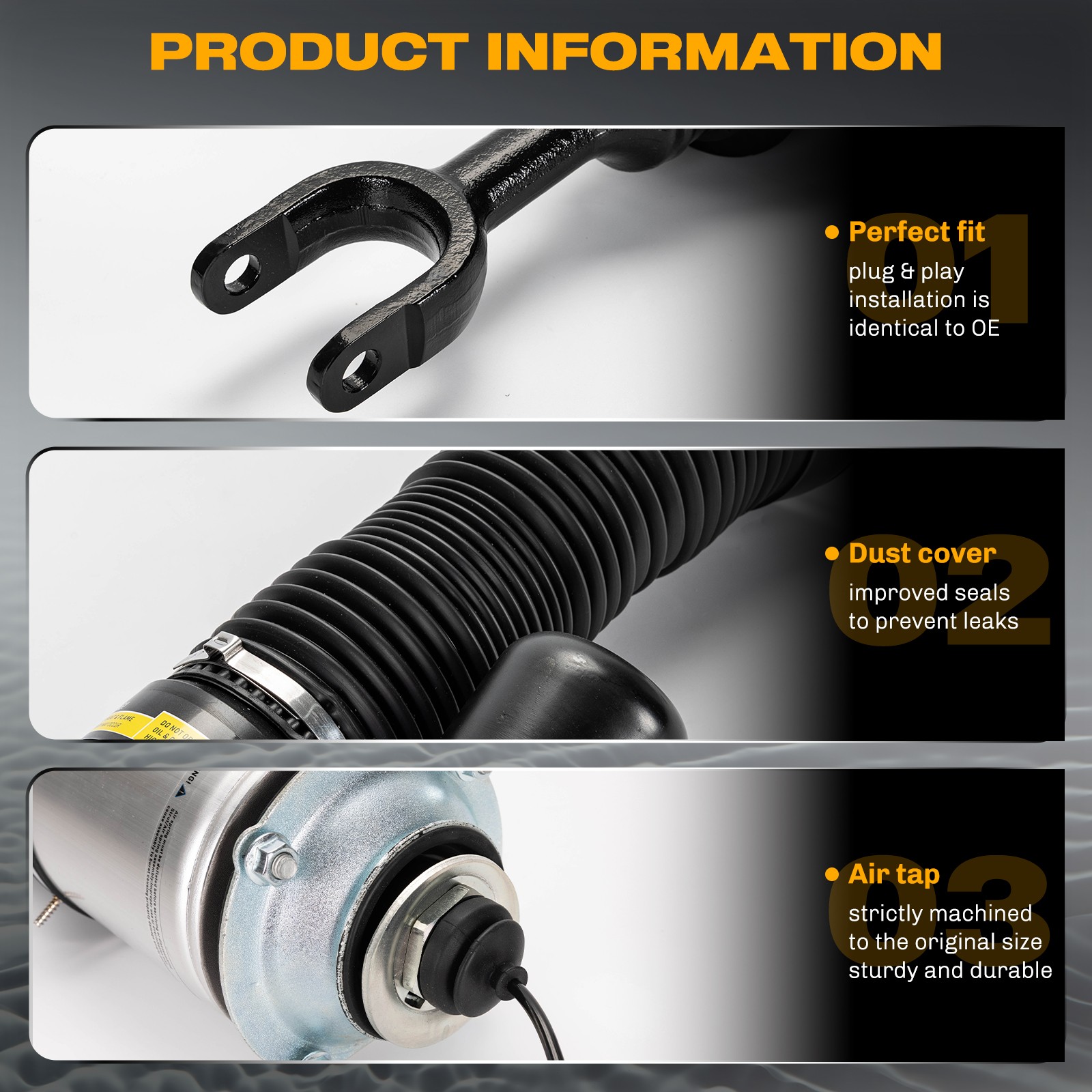 Bentley Continental GT 2006-2012 FRONT+RIGHT Air suspension strut