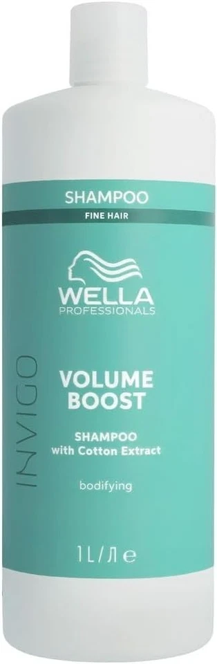 WELLA PROFESSIONALS Invigo Volume Boost Bodifying Shampoo 1000ml + Free Pump