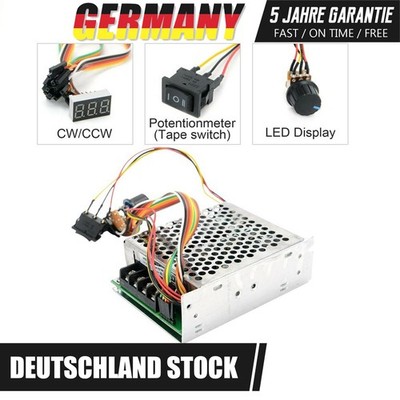 Motor Speed Controller DC10-55V 12/24V 60A PWM CW CCW Reversible Pulse Driver DE