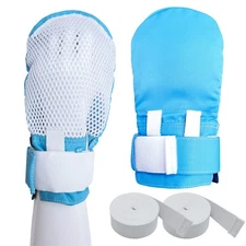 Restraint Gloves for Dementia Patient, Assistance Glove with Zipper Opening F...