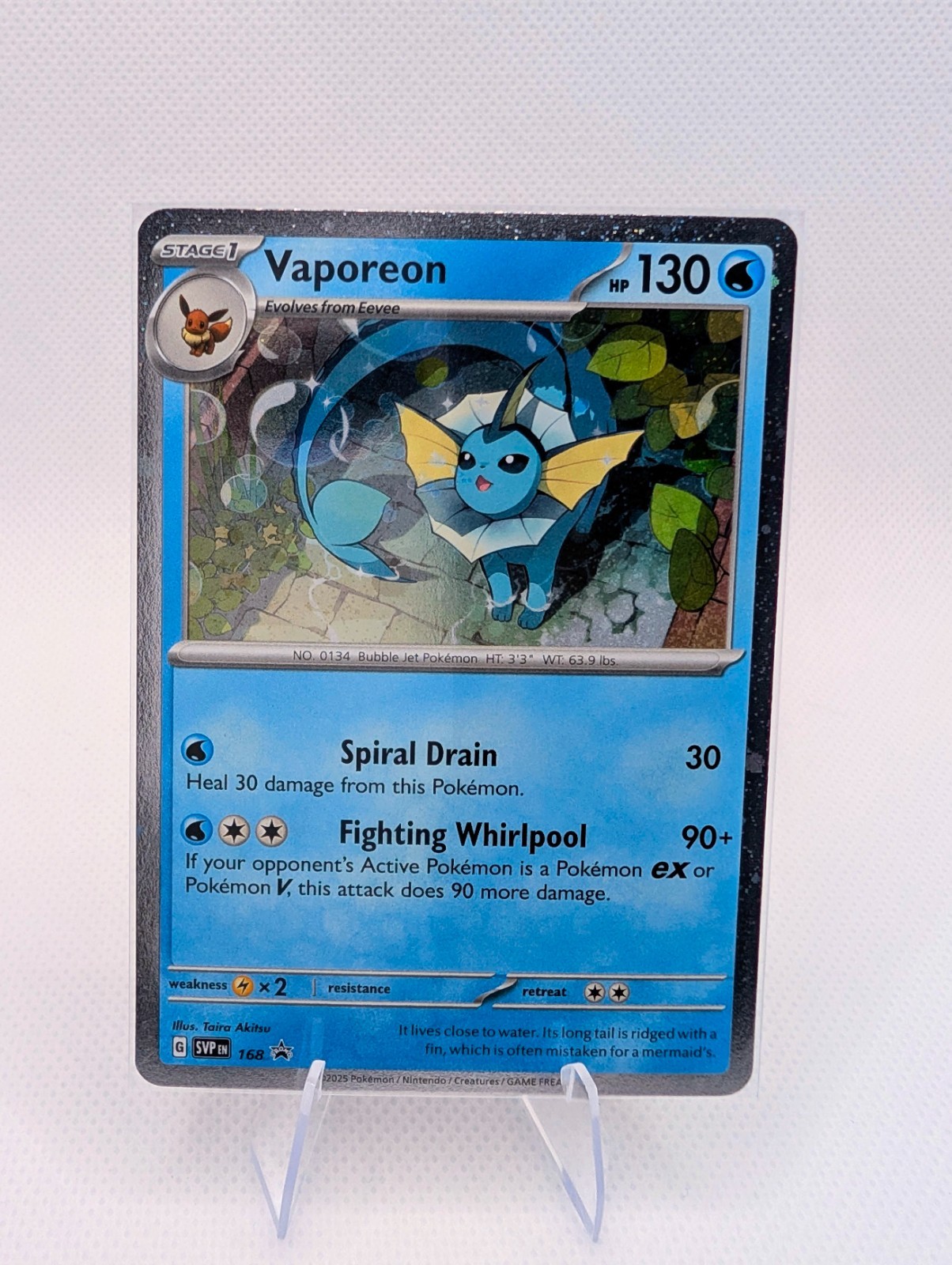 Pokemon - Vaporeon - 168 SVP Scarlet & Violet Black Star Promo - Cosmos Holo