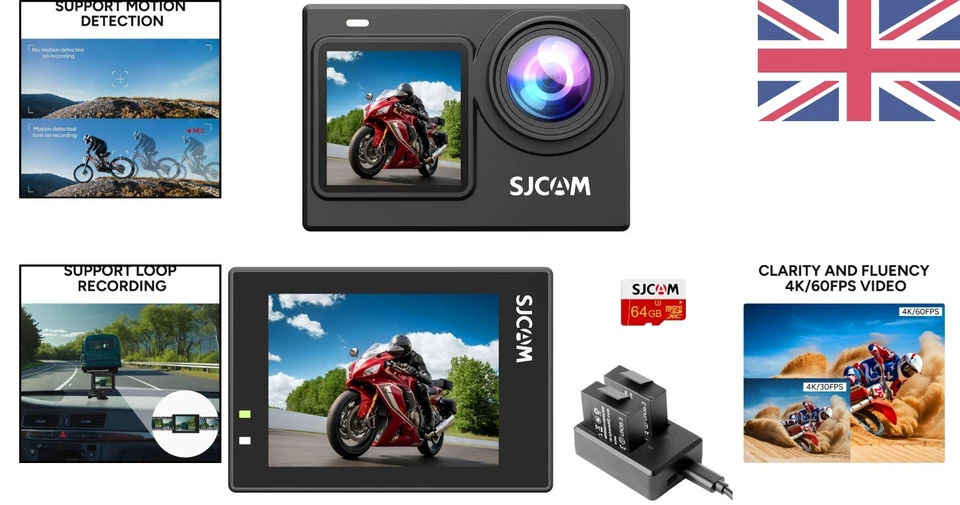 30m Waterproof SJ6Pro Action Camera: 4K Video, 24MP Photos, EIS Stabilization - Image 2 of 4