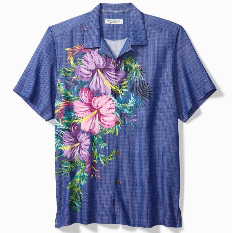 Tommy Bahama Mojito Bay Flora Cres IslandZone® Camp Shirt Men's Size L $138