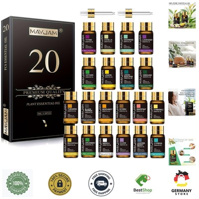 Aromatherapie Set 20Pcs ätherische Öle Diffusor Luftbefeuchter Geschenk