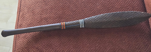 Vintage Zulu Nguni Warrior Stabbing Spear Hand Carved Wood African Tribal Rare