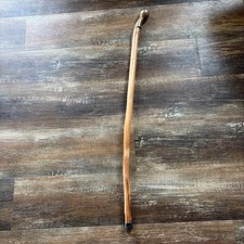 VINTAGE 38  WOOD  BRASS KNOB  CANE WALKING STICK Excellent