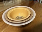 Vintage PYREX Autumn Rainbow Mixing Nesting Bowl 3 Piece Set #322, #323, #325