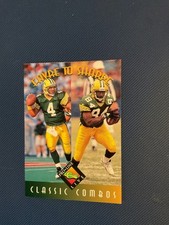 1994 Classic Pro Line Live Favre To Sharpe Classic Combos Card