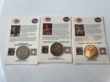 Cincinnati Reds Hall Of Fame Coin Lot Marty Brennaman Sparky Anderson Tony Perez
