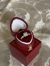 1930 s Antique Engagement Ring Art Deco White Gold Diamond Size 6.5