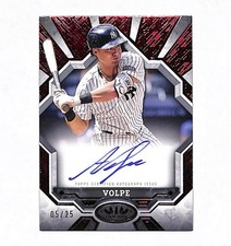 2025 Topps Tier One Anthony Volpe 5/25 Red Auto Autograph Card Yankees