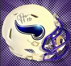 JUSTIN JEFFERSON AUTOGRAPHED SIGNED MINNESOTA VIKINGS MINI HELMET wAP/COA