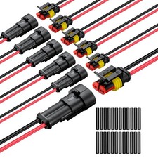 Conector impermeable de 2 pines, 16 AWG, 2 cables, conectores el ctricos automot