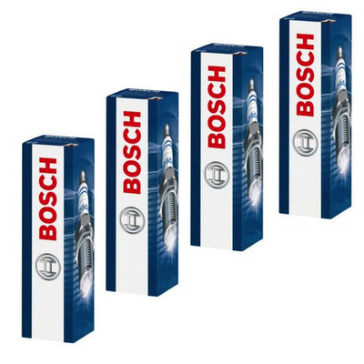 4x BOSCH 0241235756 Zündkerze W7DTC AUDI 80 100 IBIZA GOLF JETTA PASSAT T3