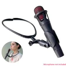 Neck-mounted Microphone Bracket Holder Hand Free Brace Mic Holder for Stage Live