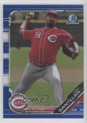 2019 Bowman Chrome Prospects Blue Refractor 9/150 Antonio Santillan Tony 1kk
