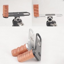 Camera Wood Handle Quick Release Aluminum Base Plate Handle Grip for Nikon F2
