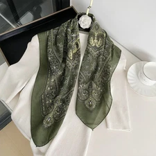 New Fashion 70X70cm Women's Scarf Paisley Print Scarf Cotton Texture Square Shaw