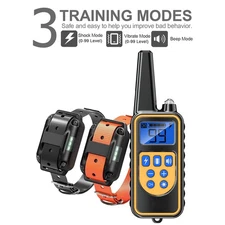 Dogs Training Collar E-Collar Remote Rechargeable Shock Dog Trainer For 2 Dogs