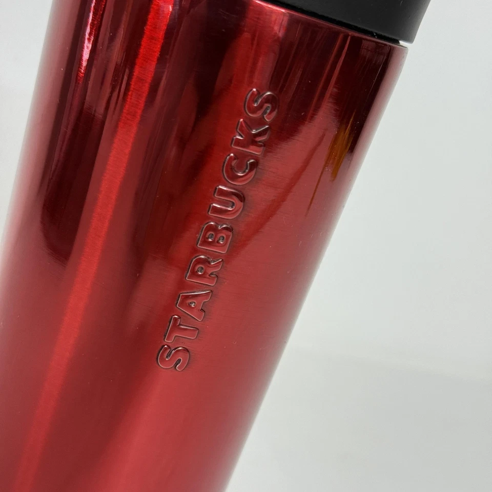 Starbucks Travel Mug Tumbler Stainless Steel Vacuum Insulated Red Double Wall - Image 2 of 4