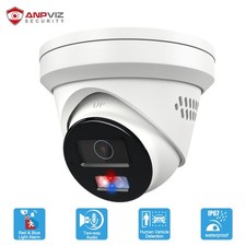 Anpviz 5MP PoE IP Camera Strobe Red  Blue Light and Audio Alarm Two Way Audio
