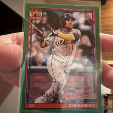 José Ramírez #/99 2026 Topps 1991 Topps Baseball 35th Anniversary Green
